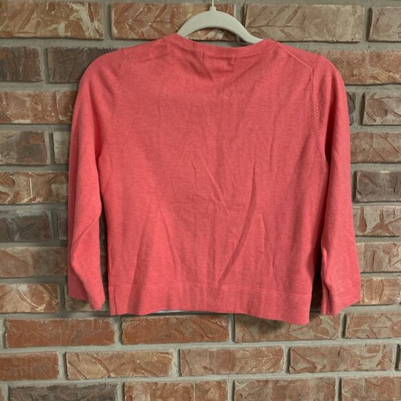 Boden Petal Pink Crewneck Button Front Women's US 6 3/4 Sleeve Cardigan Pastel - Picture 2 of 10